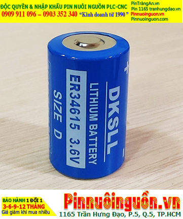 Pin ER34615, Pin nuôi nguồn PLC DKSLL ER34615 lithium 3.6v 19000mAh chính hãng