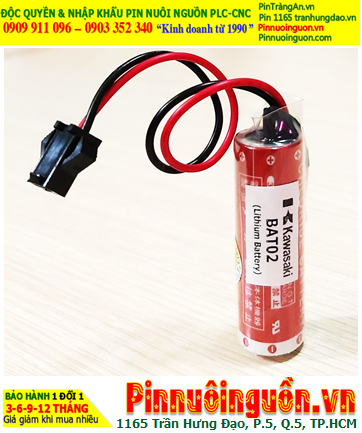 NACHI BAT02, Pin nuôi nguồn PLC NACHI BAT02 Robot Lithium 3.6v 2750mAh chính hãng, Xuất xứ NHẬT