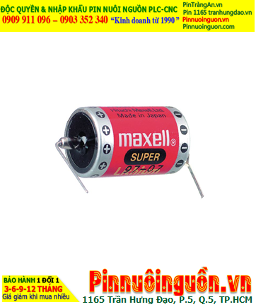 Maxell Super ER3 (chân thép hàn); Pin nuôi nguồn PLC Maxell ER3 Super lithium 3.6v 1/2AA 1100mAh _Xuất xứ Nhật