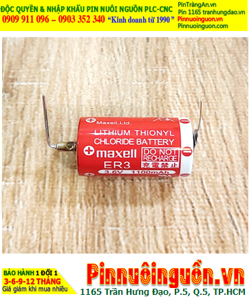 Pin Maxell ER3 _Pin ER3; Pin nuôi nguồn PLC Maxell ER3 lithium 3.6v 1/2AA 1100mAh _Xuất xứ Nhật