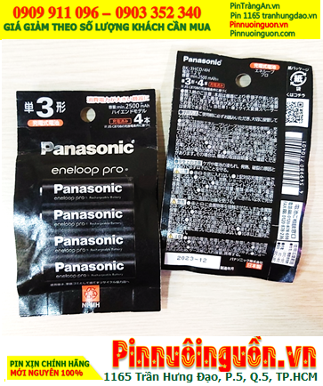 Panasonic Eneloop PRO BK-3HCD/4H Pin sạc AA 2500mAh 1.2v Nội địa Nhật-Chữ Nhật |TẠM HẾT HÀNG