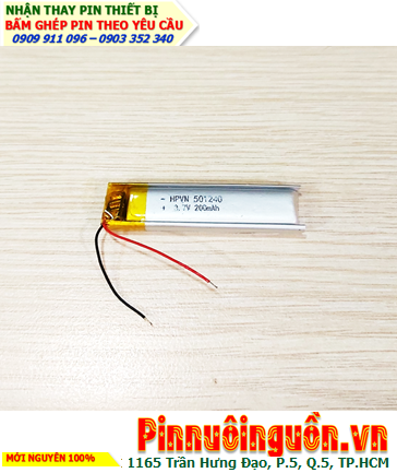 Lipo 501240, Pin tai nghe Bluetooth 501240 (5.0mmx12mmx40mm) Pin sạc Lipolymer 3.7v 200mAh