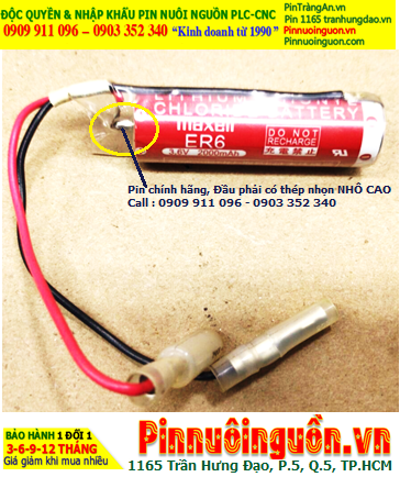 Maxell ER6, Pin nuôi nguồn PLC Maxell ER6C AA2000mAh 3.6v Lithium Thionyl Chloride chính hãng