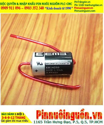 EEMB ER14250 (trục thép hàn), Pin nuôi nguồn PLC EEMB ER14250 lithium 3.6v 1/2AA 1200mAh