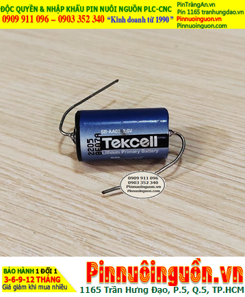 Tekcell SB-AA02 (trục thép hàn); Pin nuôi nguồn PLC Tekcell SB-AA02 lithium 3.6v 1/2AA 1200mAh (Hàn Quốc)