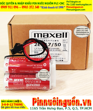 Maxell 2ER17/50 _Pin nuôi nguồn PLC Maxell 2ER17/50 lithium 3.6v 5500mAh (2 viên ghép đôi) _Xuất xứ Nhật