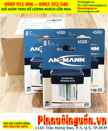 COMBO mua 01Hộp=6vỉ (12viên) Pin sạc C Ansman C4500mAh1.2v HR14 _Giá chỉ 1.872.000đ/Hộp