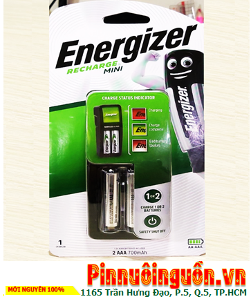 Energizer CH2PC3 _ Máy sạc 2 rảnh kèm 2 pin sạc Energizer AAA700mAh 1.2v |HẾT HÀNG