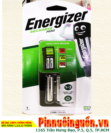 Energizer CH2PC4 _Máy sạc 2 Khe, sạc pin AA -AA (kèm 2 pin Energizer AAA700mAh 1.2v Made in Japan)