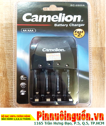 Camelion BC-0905A; Máy sạc pin Camelion BC-0905A _04 khe sạc _Sạc nhanh 2giờ _Sac được 1,2,3,4 pin AA-AAA