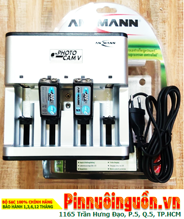 Ansman Photocam V, Bộ sạc 2 viên pin 9v -Kèm sẳn 2 pin sạc Ansman MaxE E300 (9v-300mAh) chính hãng