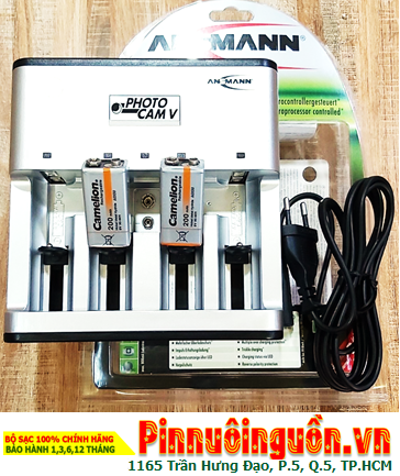 Ansman Photocam V, Bộ sạc 2 viên pin 9v -Kèm sẳn 2 pin sạc Camelion NH-9V200BP1 (9v-200mAh, vỏ màu cam)