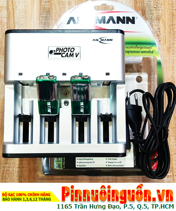 Ansman Photocam V, Bộ sạc 2 viên pin 9v -Kèm sẳn 2 pin sạc Delipow 9v-230mAh chính hãng