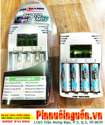 Ansman Photocam IV, Bộ sạc pin AA kèm sẳn 4 pin sạc Ansman AA2500mAh 1.2v MaxE Mignon