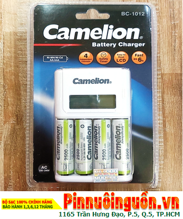 Camelion BC-1012 _Bộ sạc AA kèm sẳn 4 Pin sạc Camelion NH-AA2500ARBP2 AlwaysReady - 1.2v