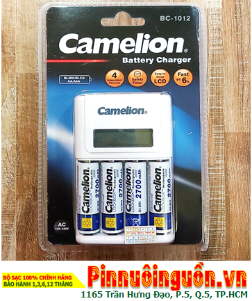 Camelion BC-1012, Bộ sạc pin AA Camelion BC-1012 kèm 4 pin sạc Camelion NH-AA2700LBP2 lockbox