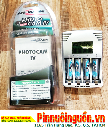 Ansman PhotoCam IV _Máy sạc pin AAA kèm sẳn 4 pin Ansman AAA800mAh 1.2v Mignon