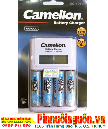 Bộ sạc pin có màn hình LCD Camelion BC-1012 kèm 4 pin sạc Ansman AA2500mAh 1.2v