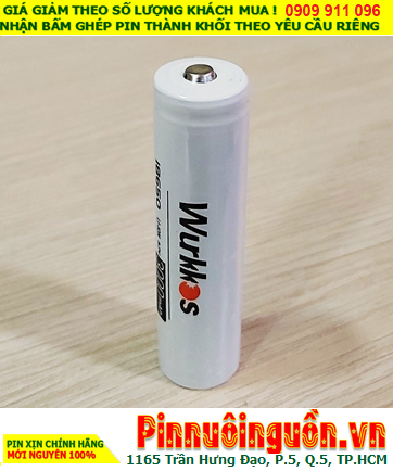 WƯKKOS 18650, Pin sạc Lithium Li-ion 3.7v WƯKKOS 18650 (3000mAh,) chính hãng