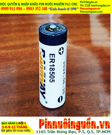 RAMWAY ER18505; Pin nuôi nguồn PLC RAMWAY ER18505 lithium 3.6v 4000mAh chính hãng