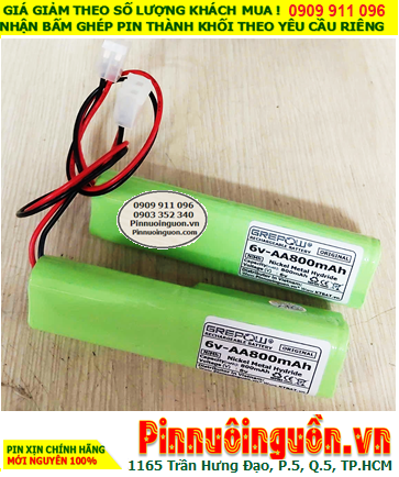 Pin đèn Exit thoát hiểm 6V-AA800mAh, Pin đèn Sự cố khẩn cấp 6V-AA800mAh, Pin sạc NiMh 6V-AA800mAh