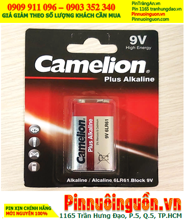 Pin Camelion 6LR61-BP1 Alkaline 9v, Pin 9v alkaline Camelion 6LR61-BP1 chính hãng (Loại vỉ 1viên)