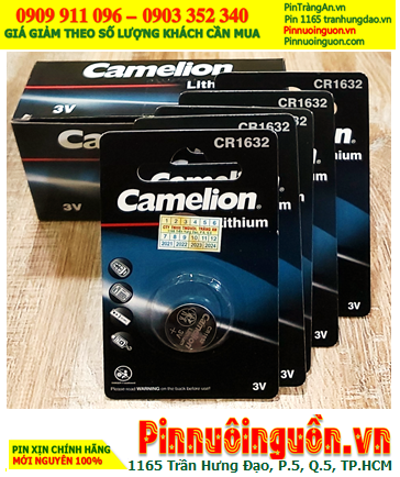 COMBO mua 01hộp 10vỉ=10viên Pin 3v Lithium Camelion CR1632 chính hãng _Giá chỉ 219.000/HỘP