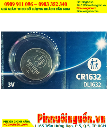 Philip CR1632 /DL1632, Pin 3v lithium Philip CR1632 - Pin DL1632 chính hãng