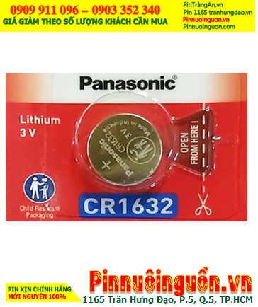 Panasonic CR1632, Pin 3v lithium Panasonic CR1632 chính hãng _Made in Indonesia (MẪU MỚI)