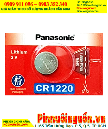 Panasonic CR1220; Pin 3v lithium Panasonic CR1220 _Made in Indonesia (MẪU MỚI)