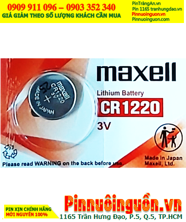 Pin CR1220 _Pin Maxell CR1220; Pin 3v Lithium Maxell CR1220 _Cells in Japan