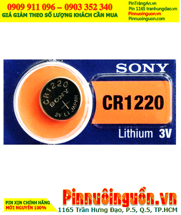 Pin CR1220 _Pin Sony CR1220; Pin 3v lithium Sony CR1220 _Made in Indonesia