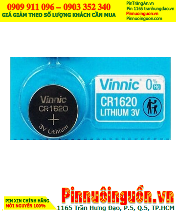 Vinnic CR1620, Pin 3V Lithium Vinnic CR1620 (16mmx2.0mm) chính hãng