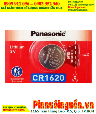 Panasonic CR1620, Pin 3v lithium Panasonic CR1620 chính hãng (MẪU MỚI)