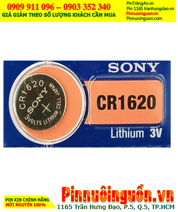 Pin CR1620 _Pin Sony CR1620; Pin 3v lithium Sony CR1620 _Made in Indonesia