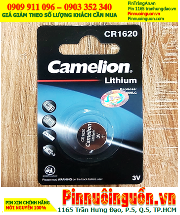 Camelion CR1620; Pin đồng xu 3v lithium Camelion CR1620 chính hãng /Loại vỉ 1viên