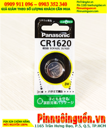 Panasonic CR1620; Pin 3v lithium Panasonic CR1620 Nội địa Nhật-vỉ chữ Nhật (Vỉ 1viên)