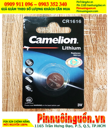 Camelion CR1616; Pin đồng xu 3v lithium Camelion CR1616 chính hãng /Loại Vỉ 1viên