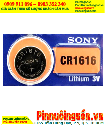 Pin CR1616 _Pin Sony CR1616; Pin 3v lithium Sony CR1616 _Made in Indonesia