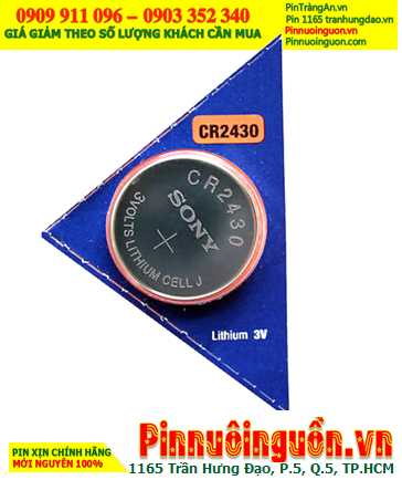 Pin CR2430 _Pin Sony CR2430: Pin 3v lithium Sony CR2430 _Made in Indonesia