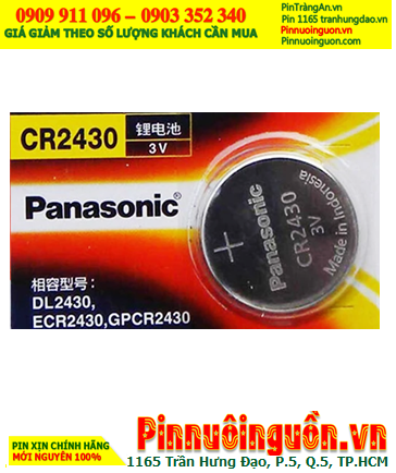 Panasonic CR2430; Pin 3v lithium Panasonic CR2430 _Made in Indonesia