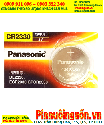 Panasonic CR2330; Pin 3v lithium Panasonic CR2330 chính hãng (X.xứ Indonesia)