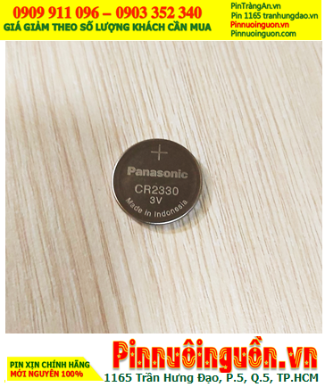 Panasonic CR2330; Pin 3v lithium Panasonic CR2330 chính hãng /Cell Xuất xứ Indonesia)