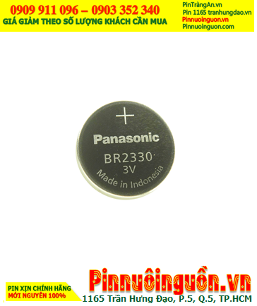 Panasonic BR2330; Pin 3v lithium Panasonic BR2330 chính hãng, Xuất xứ Indonesia