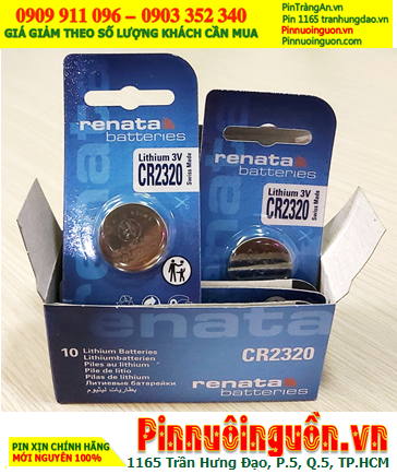 COMBO 01hộp=10vỉ Pin 3v Lithium Renata CR2320 Xuất xứ Thụy Sỹ _Giá chỉ 990.000/Hộp 10vỉ