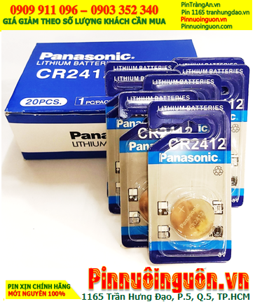 COMBO 01Hộp=20vỉ Pin Panasonic CR2412 lithium 3v chính hãng _Giá chỉ 2.300.000đ/Hộp