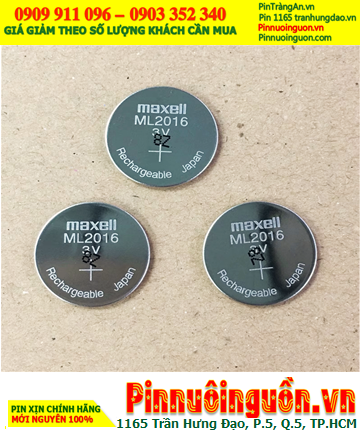 Maxell ML2016 _Pin ML2016, Pin sạc 3v lithium Maxell ML2016 chính hãng /Xuất xứ NHẬT