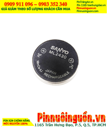 Pin ML2430 Pin Sanyo ML2430; Pin sạc 3V Lithium Sanyo CR2430 _Made in Japan