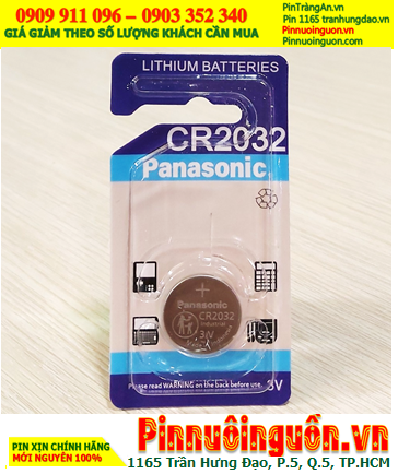 Panasonic CR2032, Pin đồng xu 3v lithium Panasonic CR2032 _Xuất xứ Indonesia /Loại Vỉ 1viên