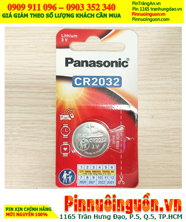 Panasonic CR2032; Pin 3v Lithium Panasonic CR2032/1B chính hãng (Loại vỉ 1viên)